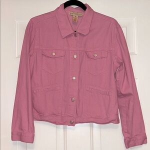 Telluride Clothing Company Cotton Jean Jacket M Pink Y2K Classic Denim Timeless